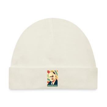 Franklin D. Roosevelt Vintage Farben - Baby Premium Organic Mütze - Naturweiß - Vorne