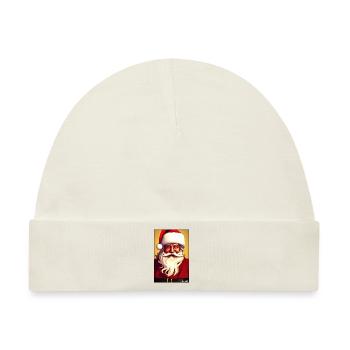 Weinachten Weihnachtsmann weihnachtlich Winter - Baby Premium Organic Mütze - Naturweiß - Vorne