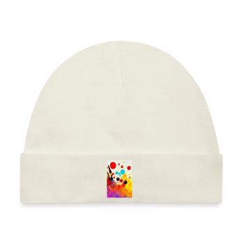 Abstract bright colour bold - Baby Premium Organic Mütze - Naturweiß - Vorne