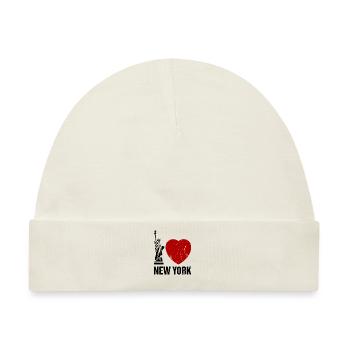 I love New York Herz NYC - Baby Premium Organic Mütze - Naturweiß - Vorne