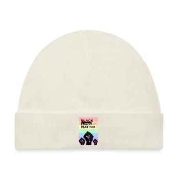 Black Lives Matter Rainbow - Baby Premium Organic Mütze - Naturweiß - Vorne