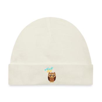 NachtEule - Baby Premium Organic Mütze - Naturweiß - Vorne