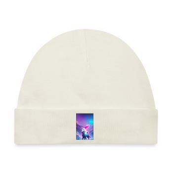 Einhorn Regenbogen Magie Märchen Fabeltier - Baby Premium Organic Mütze - Naturweiß - Vorne