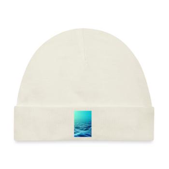 Low-Poly Wave - Baby Premium Organic Mütze - Naturweiß - Vorne