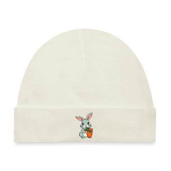 Süßer Hase mit Karotte. Perfekt für Hasenliebhaber - Baby Premium Organic Mütze - Naturweiß - Vorne