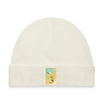 Italien Reisekarte - Baby Premium Organic Mütze - Naturweiß - Vorne