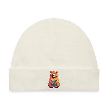 Bado der mürrische Bär - Baby Premium Organic Mütze - Naturweiß - Vorne