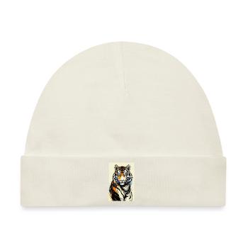 Inkpunk Tiger 1 - Baby Premium Organic Mütze - Naturweiß - Vorne