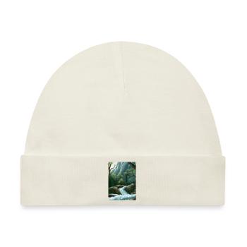 Forest River Wasserfall - Baby Premium Organic Mütze - Naturweiß - Vorne