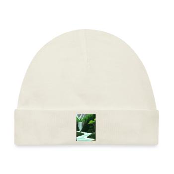 Forest River Wasserfall - Baby Premium Organic Mütze - Naturweiß - Vorne