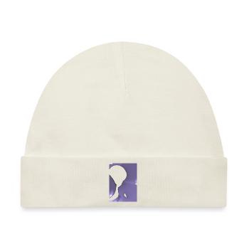 Eine magische Silhouette auf violettem dunklem Hintergrund - Baby Premium Organic Mütze - Naturweiß - Vorne