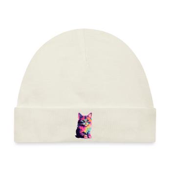 Universe Cat - Baby Premium Organic Mütze - Naturweiß - Vorne