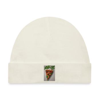 Wachsende Pizza - Baby Premium Organic Mütze - Naturweiß - Vorne