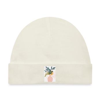 Florale Blumenformen - Baby Premium Organic Mütze - Naturweiß - Vorne