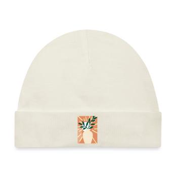 Florale Blumenformen - Baby Premium Organic Mütze - Naturweiß - Vorne