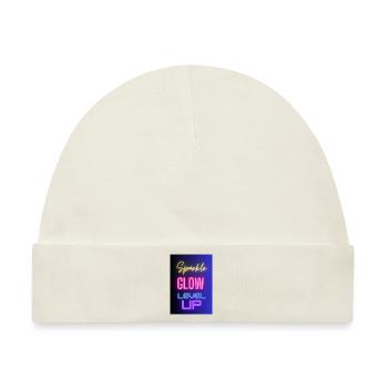 Sparkle Glow Level Up - Baby Premium Organic Mütze - Naturweiß - Vorne