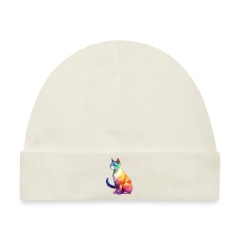 Pride Cat - Baby Premium Organic Mütze - Naturweiß - Vorne