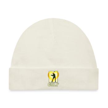 Golf Golfen Golfspieler Sport Hobby Vintage Herz - Baby Premium Organic Mütze - Naturweiß - Vorne