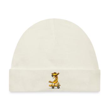 Skateboarding Giraffe - Baby Premium Organic Mütze - Naturweiß - Vorne
