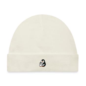 Pinguin United - Baby Premium Organic Mütze - Naturweiß - Vorne