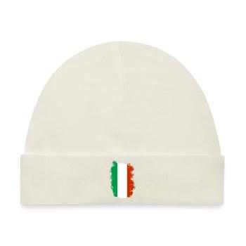 Italien Fahne Vintage Italienische Fahne Used Look - Baby Premium Organic Mütze - Naturweiß - Vorne