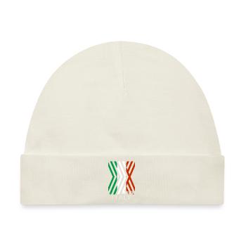 Italien Fahne Vintage Italienische Fahne Used Look - Baby Premium Organic Mütze - Naturweiß - Vorne