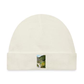 Wasserfall Veliki Slap in den Plitvicer Seen - Baby Premium Organic Mütze - Naturweiß - Vorne