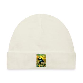 Sonnenblumen - Baby Premium Organic Mütze - Naturweiß - Vorne
