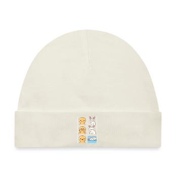 Kaninchen-Flop-Design für Kaninchenhalter - Baby Premium Organic Mütze - Naturweiß - Vorne
