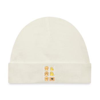 Kanarien Kot Design für Kanarienvogel Halter - Baby Premium Organic Mütze - Naturweiß - Vorne