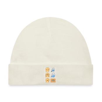 Wellensittich Kot Design für Wellensittichbesitzer - Baby Premium Organic Mütze - Naturweiß - Vorne