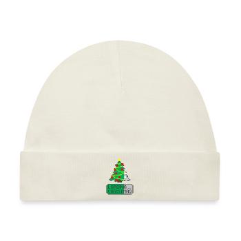 Weihnachtsbaum wird geladen - Baby Premium Organic Mütze - Naturweiß - Vorne