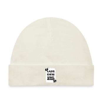 bday geek zusammenhalt 4t57369 humor elternschaft - Baby Premium Organic Mütze - Naturweiß - Vorne
