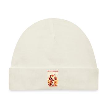 Year Of The Dragon Happy Chinese New Year 2024 - Baby Premium Organic Mütze - Naturweiß - Vorne