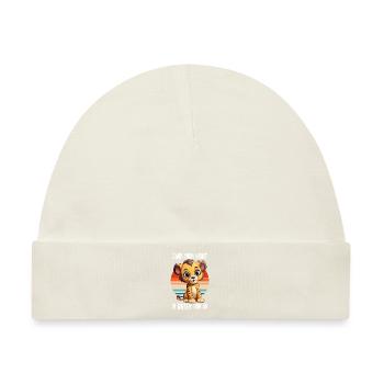 Guck Mich Nicht In Diesem Ton An Leopard - Baby Premium Organic Mütze - Naturweiß - Vorne