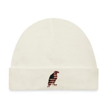 American Flag Eagle Silhouette American Heritage 2 - Baby Premium Organic Mütze - Naturweiß - Vorne