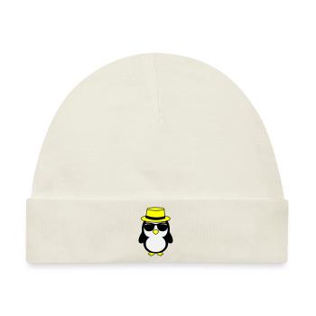 cool pinguin 02 - Baby Premium Organic Mütze - Naturweiß - Vorne