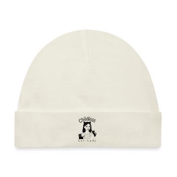 Kinderlose Katzendame - Baby Premium Organic Mütze - Naturweiß - Vorne