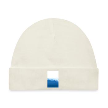 Blaue berge Hintergrund - Baby Premium Organic Mütze - Naturweiß - Vorne