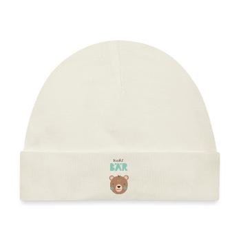 Kuschelbär grün Kinderzimmer Kindergeburtstag - Baby Premium Organic Mütze - Naturweiß - Vorne