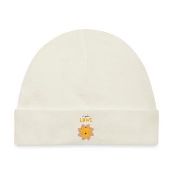 Starker Loewe gelb orange Kinder Kinderzimmer - Baby Premium Organic Mütze - Naturweiß - Vorne