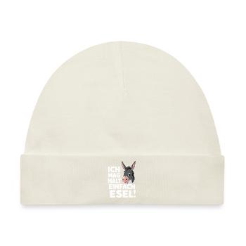Esel Eselchen Maultier Muli - Baby Premium Organic Mütze - Naturweiß - Vorne