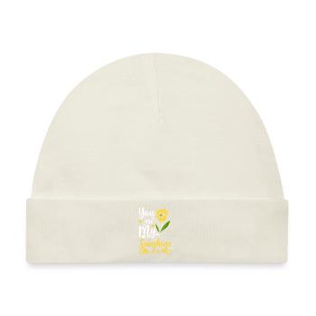 Blume Geschenk Romantisch - Baby Premium Organic Mütze - Naturweiß - Vorne