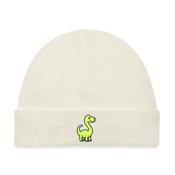 Dinosaurier Brontosaurus Comic - Baby Premium Organic Mütze - Naturweiß - Vorne