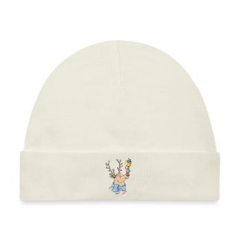 Rentier - Baby Premium Organic Mütze - Naturweiß - Vorne