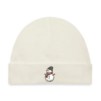 Schneemann - Baby Premium Organic Mütze - Naturweiß - Vorne