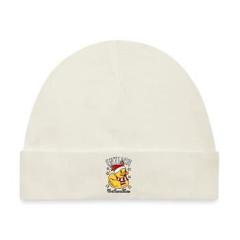 Ente Lustiger Spruch (Endlich) ENTlich Weihnachten - Baby Premium Organic Mütze - Naturweiß - Vorne