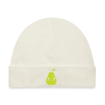 Birne - Baby Premium Organic Mütze - Naturweiß - Vorne
