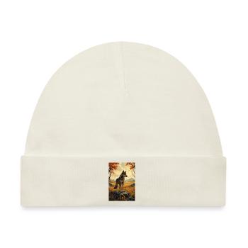 Das Bild des Wolfes - Baby Premium Organic Mütze - Naturweiß - Vorne