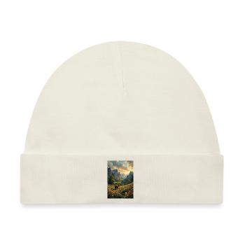 Bild Landschaft mit einem Bären. - Baby Premium Organic Mütze - Naturweiß - Vorne
